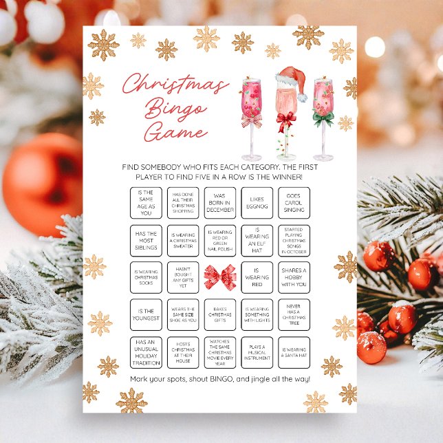 Weihnachts-Bingo-Spiel Feiertagskarte (Bingo Game Christmas Game Card)