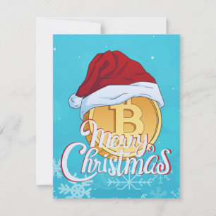 Weihnachts-Bitcoin - Geschenk für Daytrader Feiertagskarte