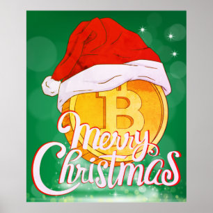 Weihnachts-Bitcoin - Tageshändler - Geschenk Poster
