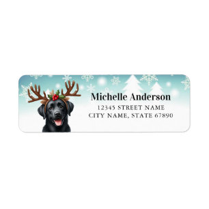 Weihnachts Black Labrador Retriever Address Labels