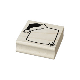 Weihnachts-Blackboard mit Santa Claus Hat & Star Gummistempel