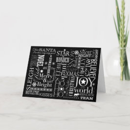 Weihnachts-Blackboard-Style-Weihnachtskarte/Umschl Feiertagskarte