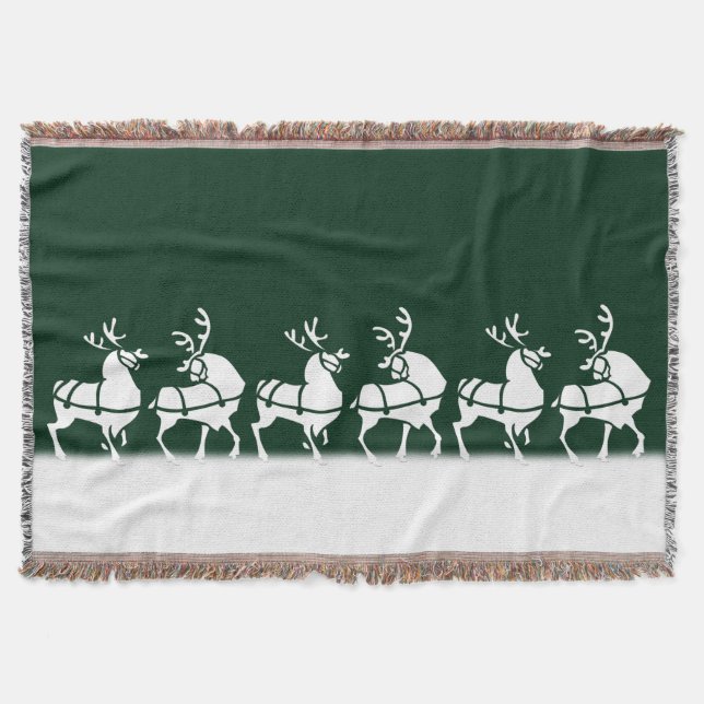 Weihnachts-Blanket-Holiday-Rentierwirbel-Decken Decke (Vorderseite)