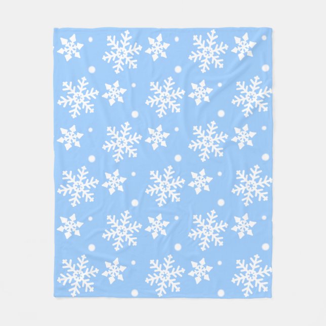 Weihnachts-Blanket Urlaub Snowflake Fleece Blanket (Vorderseite)
