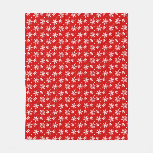 Weihnachts-Blanket Urlaub Snowflake Fleece Blanket (Vorderseite)