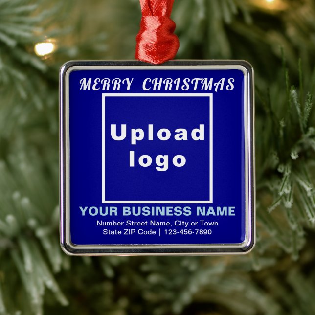 Weihnachts-Blauer Platz Ornament Aus Metall (Baum)