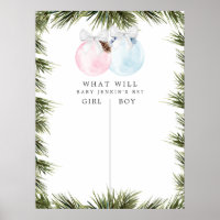 Weihnachts-Blu und Rosa-Gender-Spiel