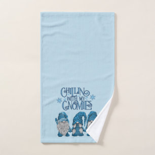 Weihnachts Blue Winter Trio Chillin mit meinen Gno Handtuch