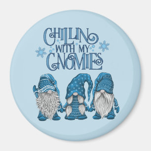 Weihnachts Blue Winter Trio Chillin mit meinen Gno Magnet