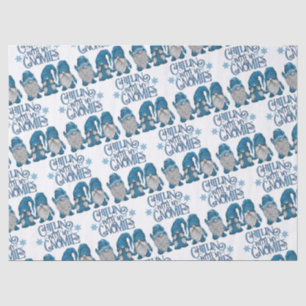 Weihnachts-Blue-Winter-Trio-Chillin mit meinen Gno Seidenpapier