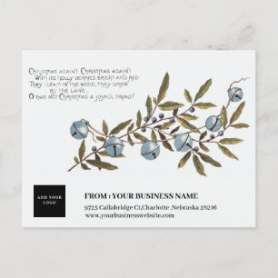 Weihnachts-Blueberries Firmenlogo Feiertagspostkarte