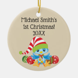 Weihnachts-Bluebird-Keramik Keramik Ornament