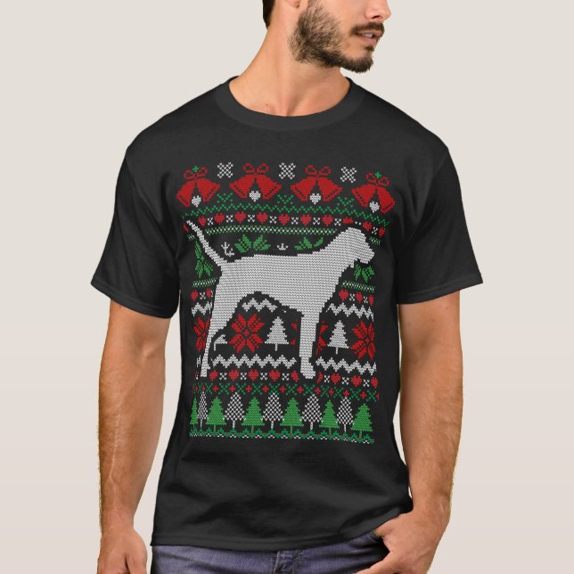 Weihnachts Bluetick Coonhound Geschenk T-Shirt (Vorderseite)