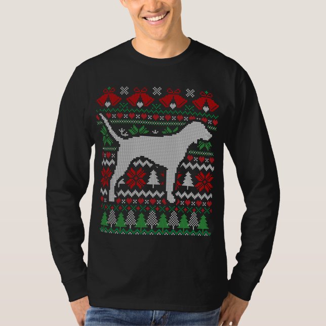 Weihnachts Bluetick Coonhound Geschenk T-Shirt (Vorderseite)