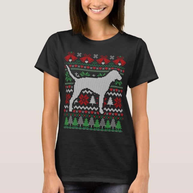 Weihnachts Bluetick Coonhound Geschenk T-Shirt (Vorderseite)