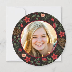 Weihnachts-Blume Advent Wreath Postkarte