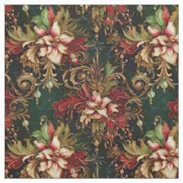 Weihnachts-Blume auf Grün Stoff