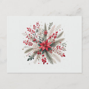Weihnachts-Blume Feiertagspostkarte