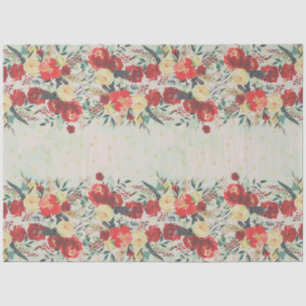 Weihnachts-Blume - Grenzen und Sterne in Blau Seidenpapier