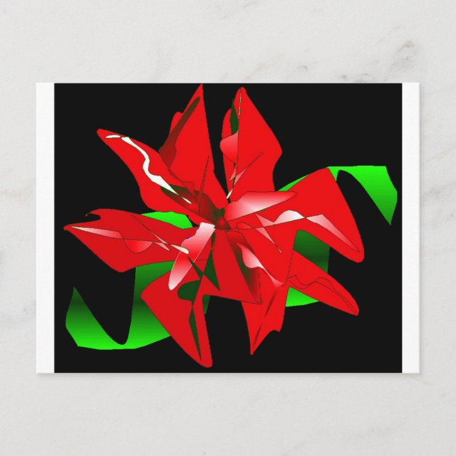 Weihnachts-Blume individuell anpassbar Feiertagspostkarte (Vorderseite)