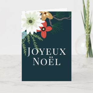 Weihnachts-Blume Joyeux Noël Feiertagskarte