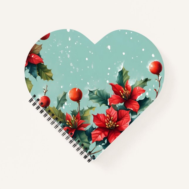 Weihnachts-Blume Notizbuch (Vorderseite)