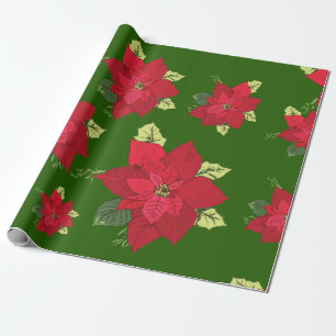 Weihnachts-Blume Poinsettia Wrapping Paper Geschenkpapier