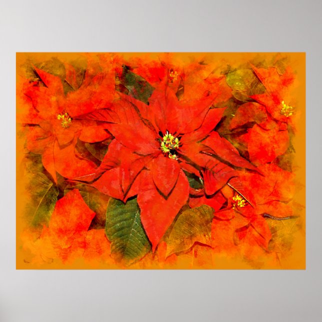 Weihnachts-Blume Poster (Vorne)