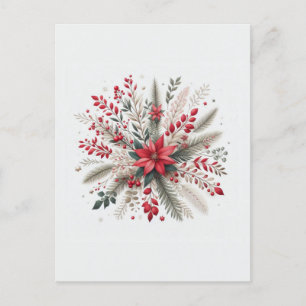 Weihnachts-Blume Postkarte