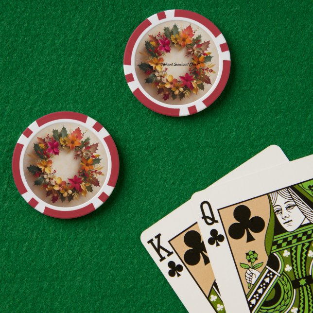 "Weihnachts-Blume-Power" Pokerchips (Pokertisch (doppelt))