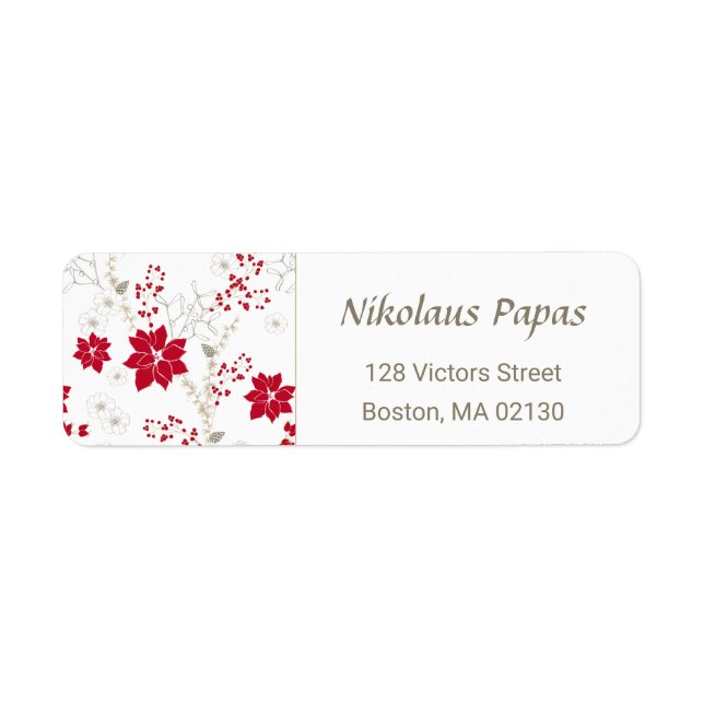 Weihnachts-Blume | Red Beige Address (Vorne)