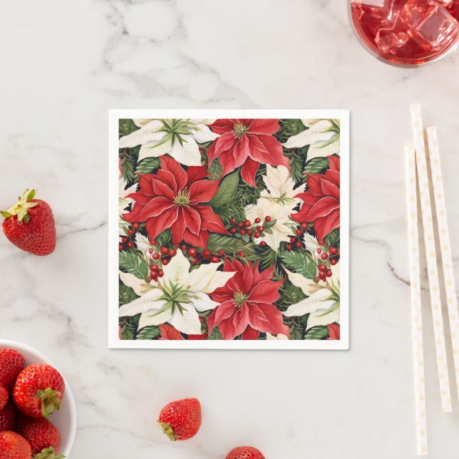 Weihnachts-Blume Serviette (Beispiel)