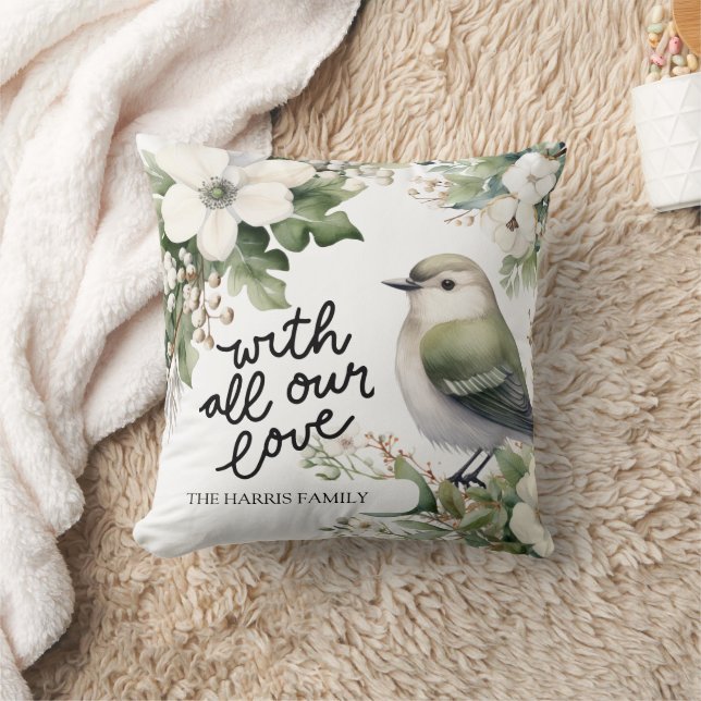 Weihnachts-Blume und Vogelkissen - mit Liebe Kissen (Decke)