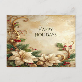 Weihnachts-Blumen-Feiertags-Postkarte Postkarte