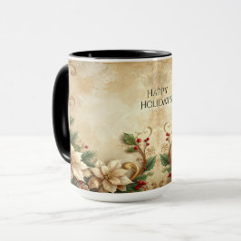 Weihnachts-Blumen-Feiertags-Tasse Tasse