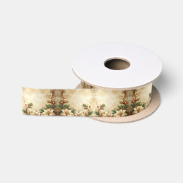Weihnachts-Blumen-Satinband Satinband