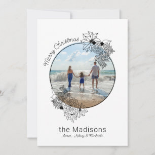 Weihnachts-Blumenbeet-Weihnachtskarte Feiertagskarte