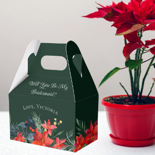 Weihnachts-Blumenhochzeit wirst du meine Brautjung Geschenkschachtel