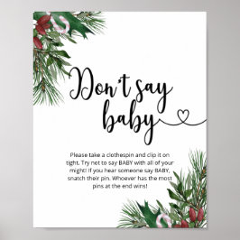 Weihnachts-Blumenkohl Sag nicht, Baby Poster