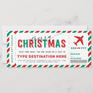 Weihnachts-Boarding-Gutschein Einladung