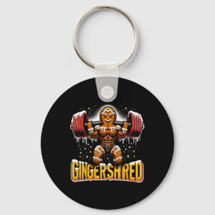 Weihnachts-Bodybuilding Gingershred Funny Gingerbr Schlüsselanhänger