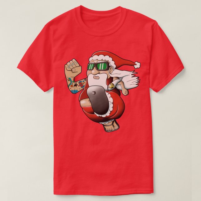 Weihnachts Bogan Santa T-Shirt (Design vorne)