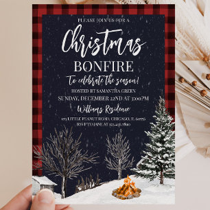 Weihnachts-Bonfire-Party Einladung