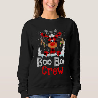 Weihnachts-Boo-Boo-Crew-Rentier-Krankenschwester-B Sweatshirt