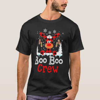 Weihnachts- Boo Boo Crew Rentier Krankenschwester  T-Shirt
