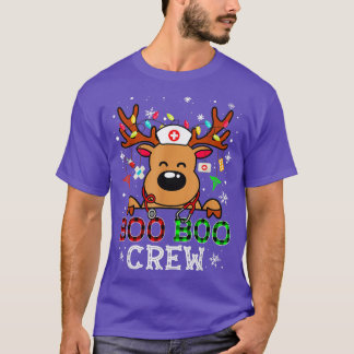 Weihnachts- Boo Boo Crew Rentier Krankenschwester T-Shirt