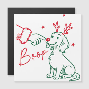 Weihnachts-Boop-Dachshund-Hund Magnetkarte