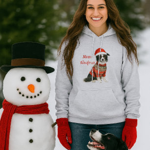 Weihnachts Border Collie Hunde Liebhaber Hoodie