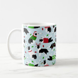 Weihnachts-Border-Collie-Kaffee-Tasse Kaffeetasse