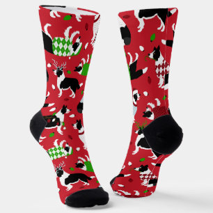 Weihnachts-Border-Collie-Socken Socken